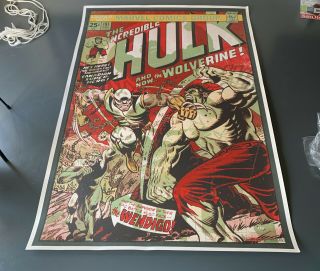 Blunt Graffix The Incredible Hulk 181 Screenprint Poster 1st Wolverine Mondo