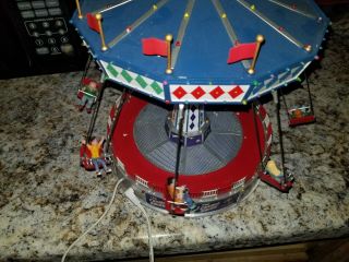Lemax The Cosmic Swing & Ticket Booth Carnival Ride 94956 Rare