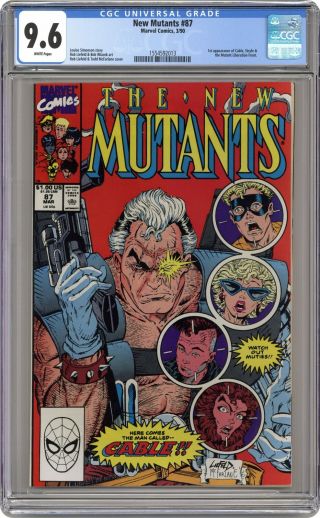 Mutants 87 Cgc 9.  6 1990 1554592013 1st Full App.  Cable