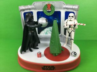 Disney Star Wars Christmas Musical Animated Storm Trooper & Darth Vader