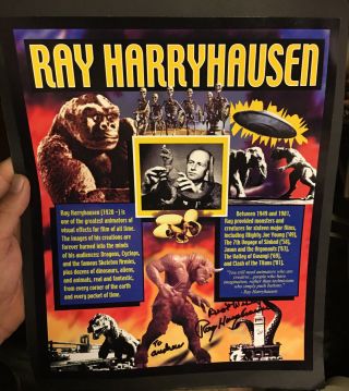 Signed Ca.  1980’s Ray Harryhausen Special Affects Poster From Comic Con