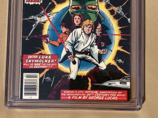 Marvel Comics Star Wars 1 First Print 7/1977 CGC 9.  0 VF/NM White Pages ANH Luke 3