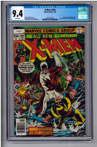 Uncanny X - Men 109 Cgc 9.  4 Nm & White Pages 1st Appearance Of Guardian 1978 Byrne