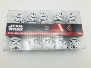 Disney Star Wars Storm Trooper Christmas Holiday Light Set Of 10 - Kurt S.  Adler