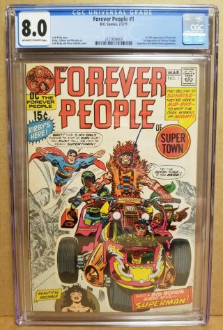 Forever People 1 Cgc 8.  0 (vf) 1st Full Darkseid Appearance 1971 Jack Kirby Key