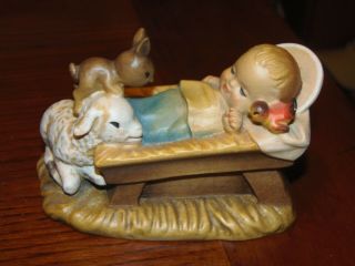 Anri Baby Jesus Nativity Figure Carved Wood Made In Italy 5 " X2.  5 " X3.  5 "
