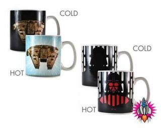 Star Wars Heat Changing Magic Coffee Mug Tea Cup Millennium Falcon Darth Vader