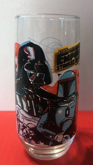 1980 Burger King Star Wars Empire Strikes Back Glass Darth Vader Boba Fett