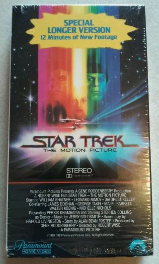 Star Trek Series Set Of 4 Vhs Movies 1 St The Motion Picture Thru 4