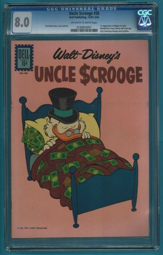 Uncle Scrooge 36 Cgc 8.  0 1st Appearance Of Magica De Spell