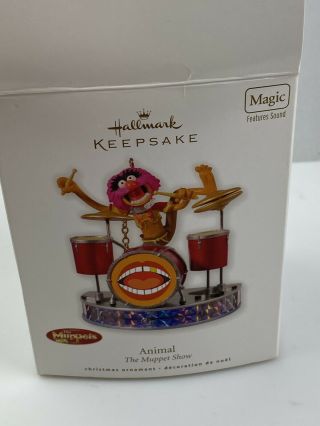 Hallmark Keepsake Ornament Animal The Muppet Show Drums Drummer Magic 2010