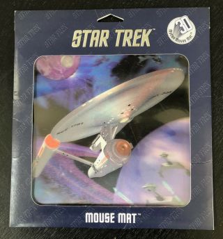 1997 Star Trek Series 3d Motion Computer Mouse Mat Pad | Nos