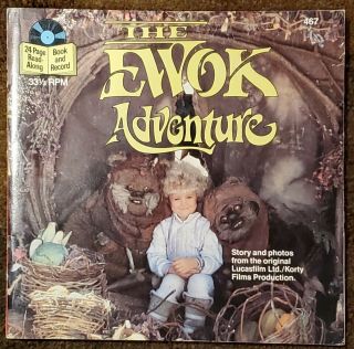 Star Wars The Ewok Adventure 24 Page Book,  7 " Record 467 In Great Shape