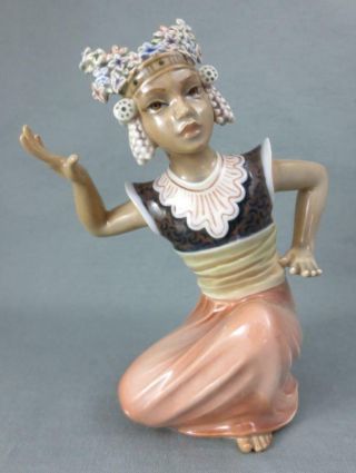 Dahl Jensen Copenhagen Denmark Balinese Dancer Figurine 1323 Second Quality
