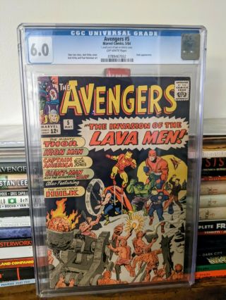 Avengers 5 Cgc 6.  0 Invasion Of The Lava Men,  Hulk Appearance