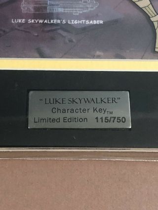 Star Wars Acme Archives Animated Luke Skywalker Character Key LE 115 of 750 2