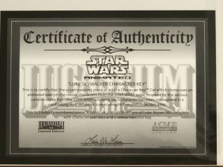 Star Wars Acme Archives Animated Luke Skywalker Character Key LE 115 of 750 3