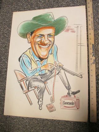 Gunsmoke James Arness 1950s Tv Show Western Cowboy Art Tv Guide Cover?