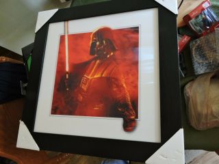 Star Wars Darth Vader 3d Holographic Picture With Black Wooden Frame