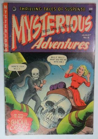 Mysterious Adventures 15 Aug 1953 Dick Beck Skull Cover Bowling Doug Wildey