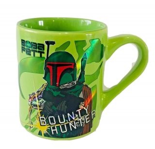 Boba Fett Star Wars Bounty Hunter Green Coffee Mug Empire Strikes Back Metallic