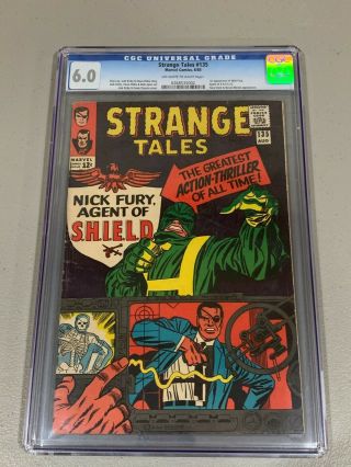 Strange Tales 135 Cgc 6.  0 1st Nick Fury Agent Of Shield Marvel 1965
