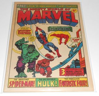 Mighty World Of Marvel No.  1 Marvel Uk 1972 Hulk 1 Fantasy 15