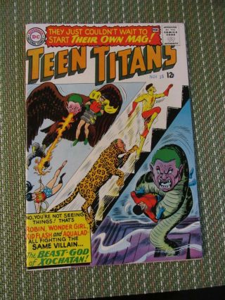 Dc Comics Teen Titans 1 Silver Age Comic Book 8.  0 Vf 1966
