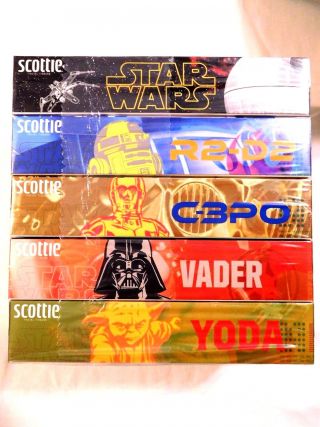 Unique Rare Star Wars Tissue Set 5 Boxes Scottie Japan Limited Ver.