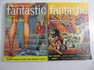 Fantastic Universe Science Fiction Pulp Books - 2 Books: June 1954,  December 1955