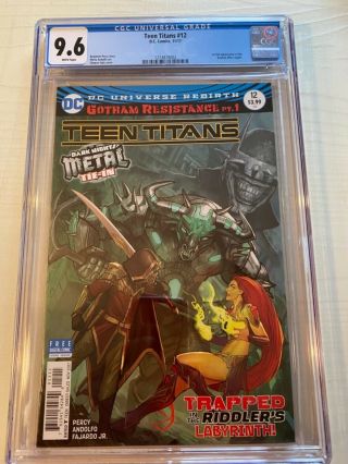 Teen Titans 12 Cover A Cgc 9.  6 1st Batman Who Laughs - 1st Full Appearance