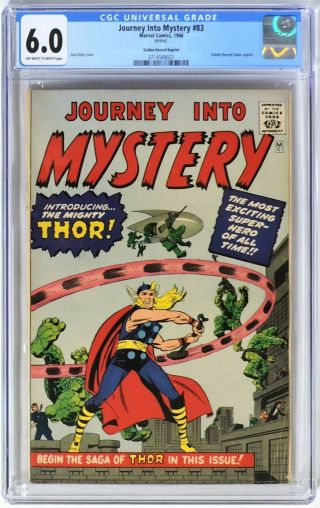 E164.  Journey Into Mystery 83 By Marvel Cgc 6.  0 Fn (1966) Golden Record Reprint