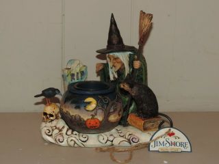 Jim Shore Heartwood Witch With Caldron Tealight Figurine 4006317,  2006,  Boxed