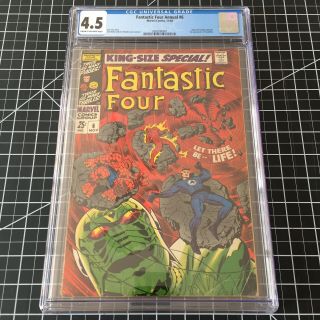 Fantastic Four Annual 6 Cgc 4.  5 Vg,  Marvel Key 1st Appearance Annihilus