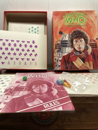 Vintage Doctor Who The Game Of Time & Space Board Game Unperforated Never Played