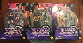 Xena Warrior Princess Toy Biz Figurines - Nib Sins Of The Past,  Harem,  Gabrielle