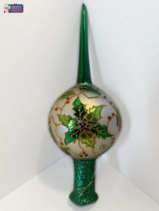 Christopher Radko Ornament Berries And Ivy Mini - Finial,  1017483 7  Tall