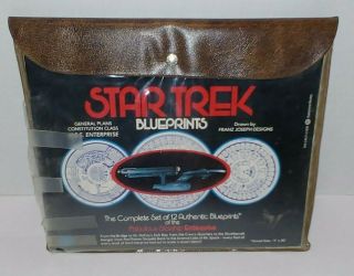Star Trek Blueprints In Case 1973 Set Of 12 Authentic Starship Enterprise 9x30