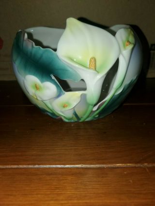 Stunning Franz Porcelain Calla Lily Piece.  Vintage