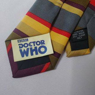 Bbc Dr Who Striped Neck Tie Fourth Doctor Tom Baker Official Licensed