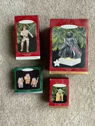 Hallmark Keepsake Ornaments,  Star Wars: Luke Skywalker,  Darth Vader,  Ewoks,  Yoda