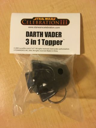Star Wars Celebration Iii Exclusive Darth Vader 3 - In - 1 Keychain/antenna Topper