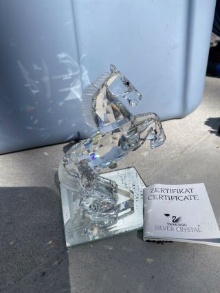 Swarovski Stallion Rearing Horse Silver Crystal Figurine 7612 Nr 000 001.  Fm127