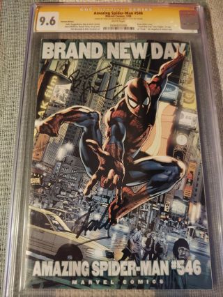 Spider - Man 546 Cgc 9.  6 Variant Signed By Stan Lee And Bryan Hitch