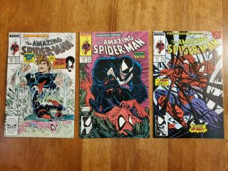 Spider - Man 315,  316,  317 Marvel 1989 Nm,  (9.  6) All First Prints.