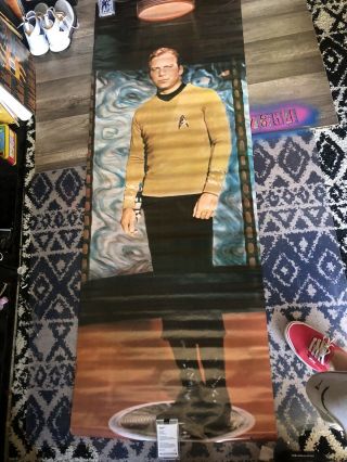 Star Trek,  Vintage 1976 6 ' Kirk Poster,  Door Size. 2
