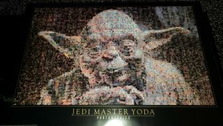 Poster Yoda 1997 Vintage Photomosaic 36x24 Inch Star Wars Collectible Litho