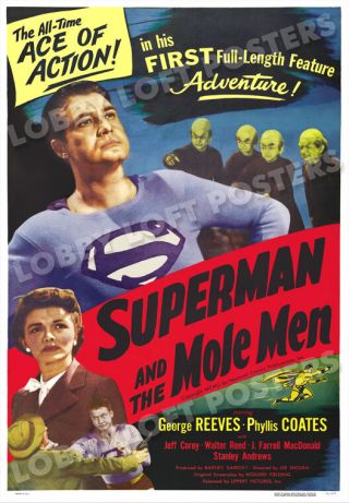 Superman And The Mole Men Lobby Card Poster Os 1951 George Reeves Clark Kent