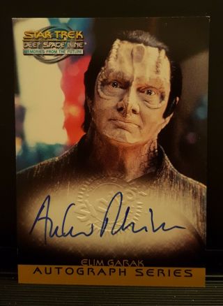 Star Trek Deep Space Nine Ds9 Mftf Andrew Robinson (garak) Autographed A8 Card