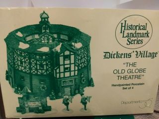 Department 56 Dickens Village The Old Globe Theatre Theater Complete Set